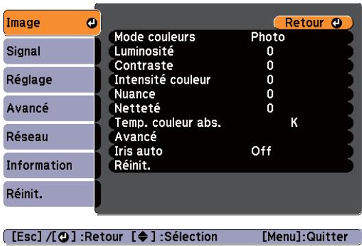 EPSON EB-1965 - Affichez l'écran du menu Configuration. - 2
