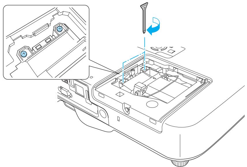 EPSON EB-1965 - Installez la nouvelle lampe. - 2