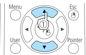EPSON EB-1965 - Sélectionnez un élément principal de menu. - 1