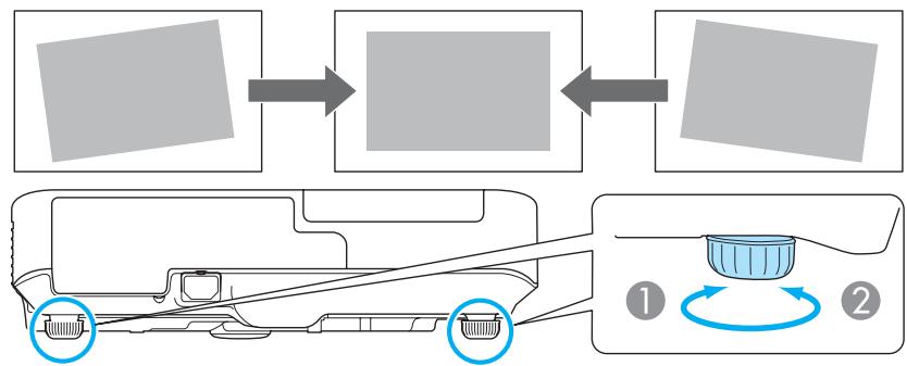 EPSON EB-1965 - Réglage de l'inclinaison horizontale - 1
