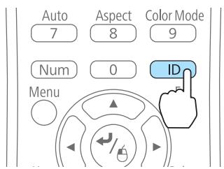EPSON EB-1965 - Définition d'un ID et utilisation de la télécommande - 6