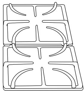 MAYTAG GAS PRECISION TOUCH CONTROL 500 RANGE - Grilles de brûleur - 2