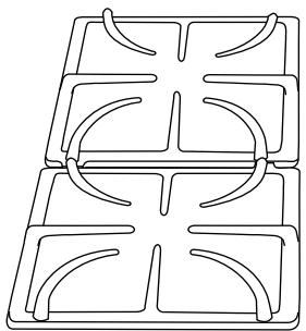MAYTAG GAS PRECISION TOUCH CONTROL 500 RANGE - Burner Grates - 1