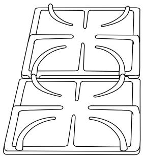 MAYTAG GAS PRECISION TOUCH CONTROL 500 RANGE - Grilles de brûleur - 1