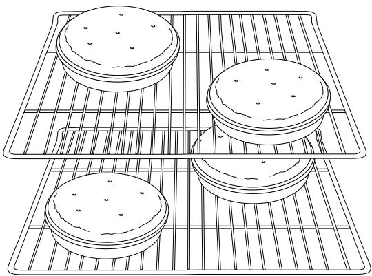 MAYTAG GAS PRECISION TOUCH CONTROL 500 RANGE - Cuisson de gâteaux à étages sur deux grilles - 1