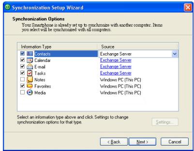 SPV C700 - Pour installer et configurer ActiveSync sur l'ordinateur - 4