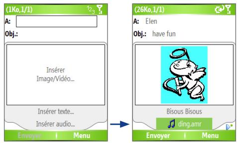SPV C700 - Pour commencer à composer un message MMS - 1