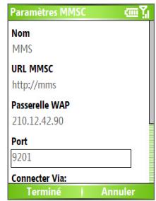 SPV C700 - Pour configurer les paramètres MMS - 2