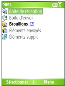 SPV C700 - Pour acceder aux dossiers des messages MMS - 1