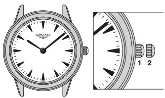 LONGINES MANUAL - Couronne à 2 positions - 1