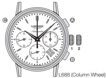 LONGINES MANUAL - Mise à l'heure et stop seconde - 1