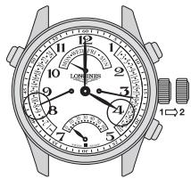 LONGINES MANUAL - Correction de l'heure du second fuseau hora (aiguille 24 heures) - 3