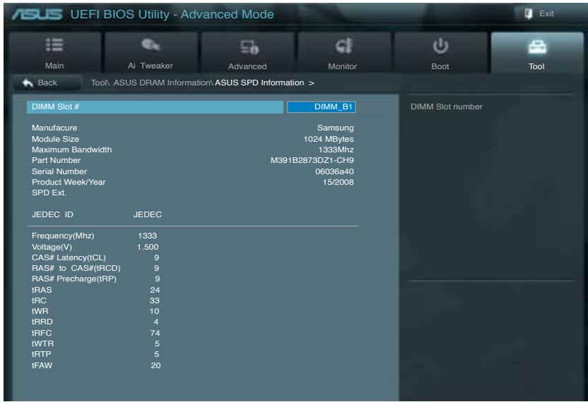 ASUS P9X79 PRO - ASUS DRAM SPD Information (Informations de SPD) - 2