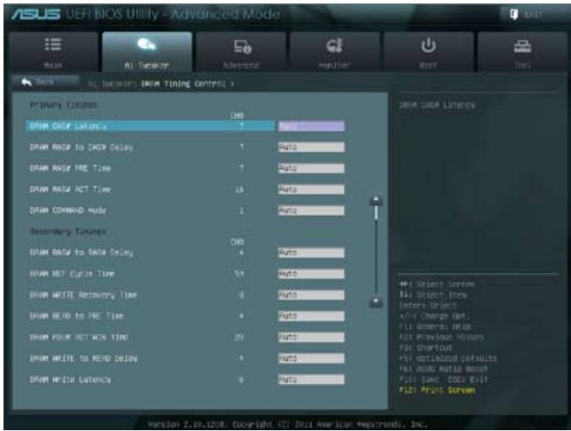 ASUS P9X79 PRO - DRAM Timing control (contrôle du minutage mémoire) - 2