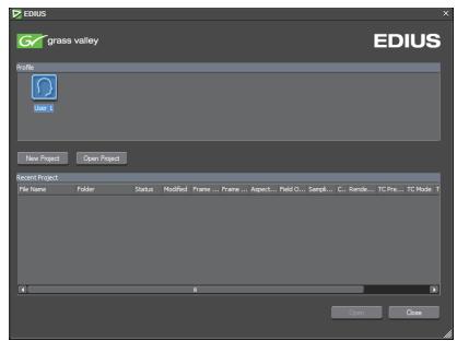 GRASS VALLEY EDIUS EDIT ANYTHING 6.0 - Spécifiez le dossier de projet par défaut. - 1