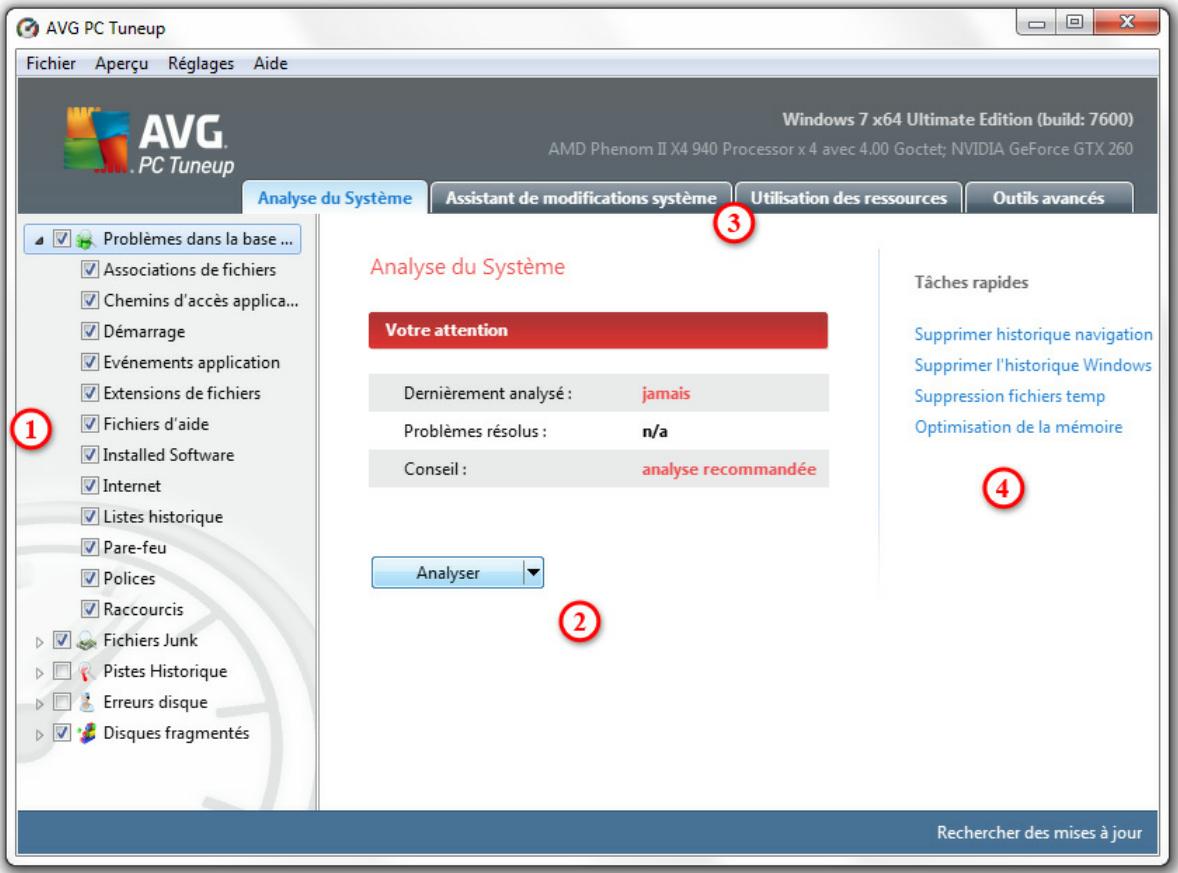 AVG PC TUNEUP 2011 - Fenêtre Principale - 1