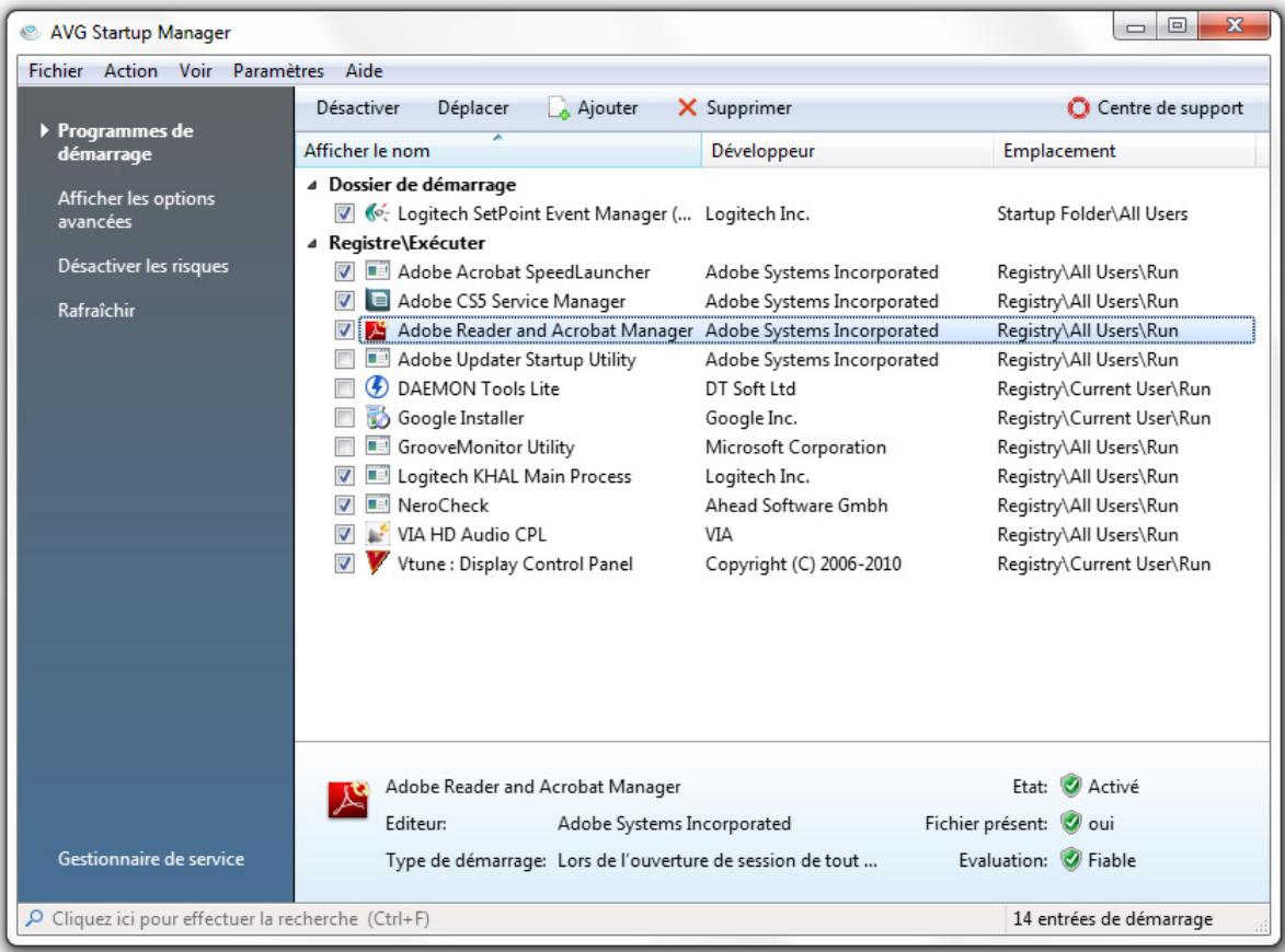 AVG PC TUNEUP 2011 - Contrôler les programmes de démarrage - 1