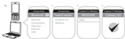 CREATIVE LABS CREATIVE INSPIRE T12 - Diffusion du son provenant d'autres péripériques Bluetooth - 3