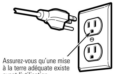 GE APPLIANCES GSLP1100 - BRANCHEZ LE CORDON D'ALIMENTATION DANS UNE PRISE POUR 3 BROCHES MISE À LA TERRE - 1