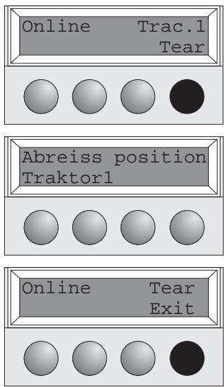 TALLY T2030-9 - > Papier in Abreiß-position fahren - 1
