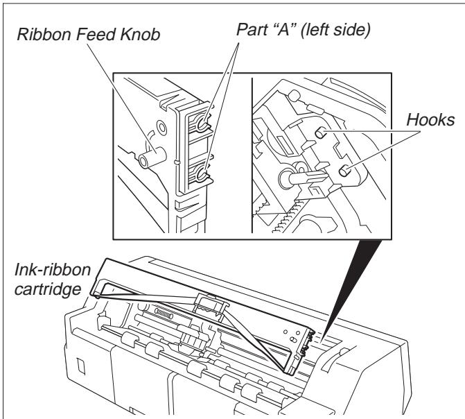 TALLY T2030-9 - Installing the ribbon cassette - 6