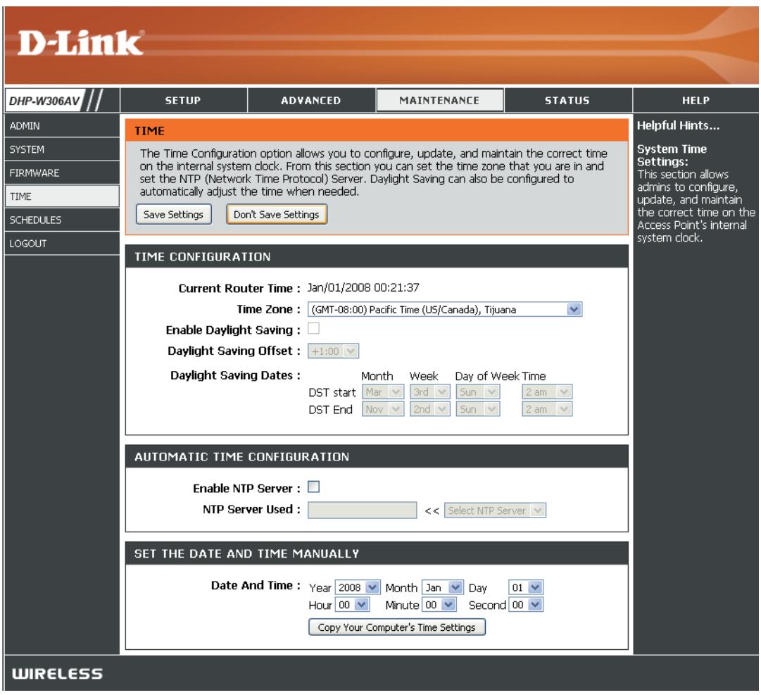 D-LINK DHP-W310AV - Heure - 1