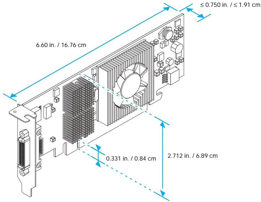 MATROX QID PRO - Maximum card dimensions - QID Low-profile PCIe - 1