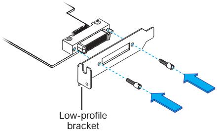 MATROX QID PRO - Replacing brackets on a low-profile graphics card - 2