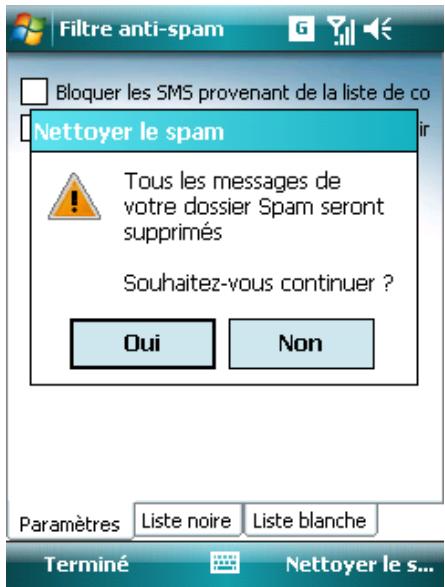 ESET MOBILE ANTIVIRUS - Supprimer des messages de spam - 1