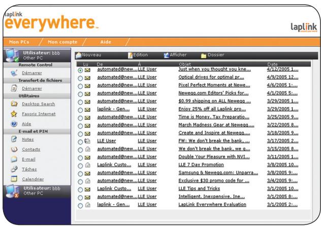 LAPLINK EVERYWHERE 4 - Favoris Internet - 1