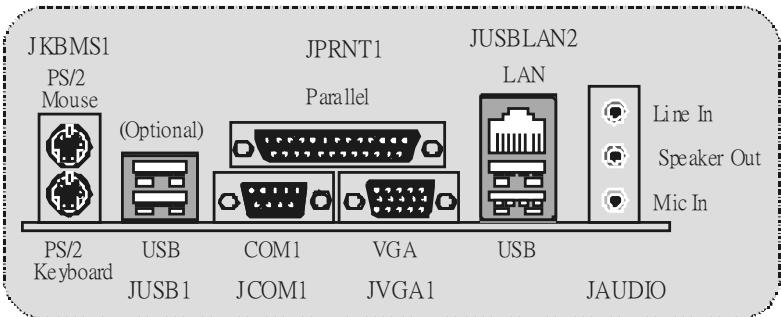BIOSTAR U8668-D - Back Panel Connector - 1