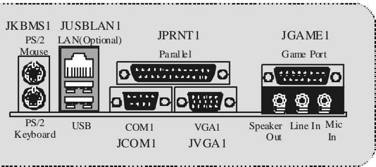 BIOSTAR U8668-D - Back Panel Connector - 4