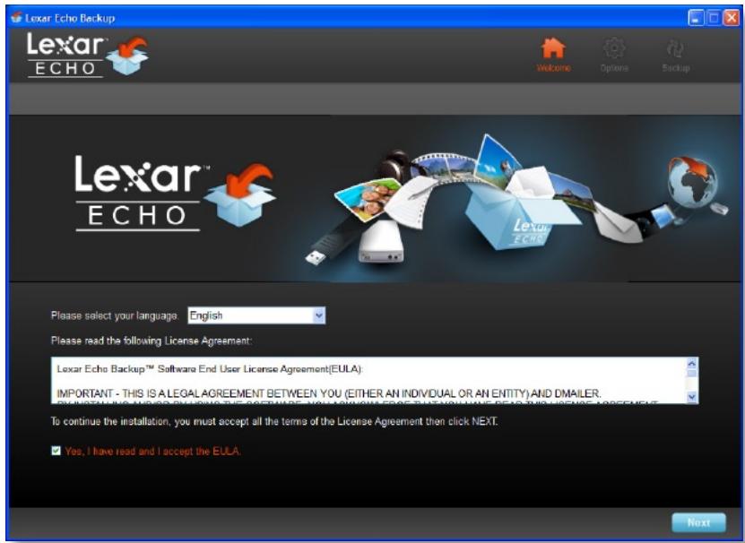 LEXAR ECHO BACKUP - BbI6epnte cBoi Ra3bIK npMnTe ycNoBna IuueH3NOHHoro corlaueHna - 1