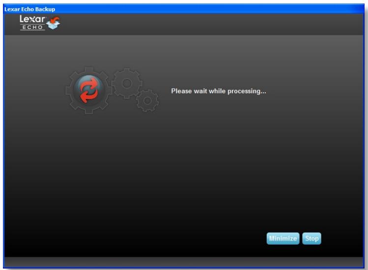 LEXAR ECHO BACKUP - Starten Sie das erste Backup. - 1