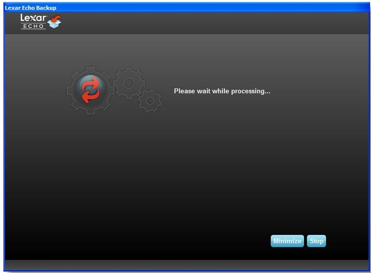 LEXAR ECHO BACKUP - Start first backup - 1