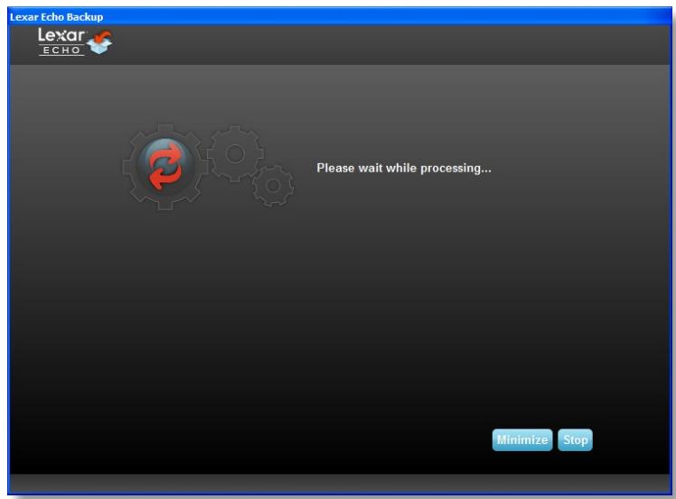 LEXAR ECHO BACKUP - Avvio del primo backup - 1