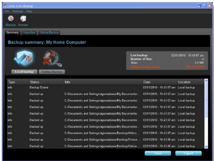 LEXAR ECHO BACKUP - DIE DATENSICHERUNG VERWALTEN - 1