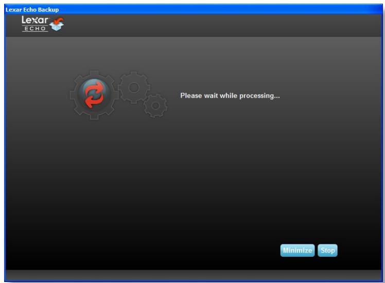 LEXAR ECHO BACKUP - Iniciar a primeira copia de segurança - 1