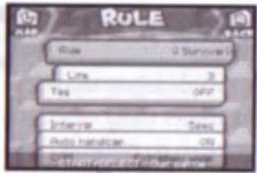 GAMES NINTENDO GAME BOY ADVANCE SONIC BATTLE - PARAMÉTRER LES RÉGLES - 1