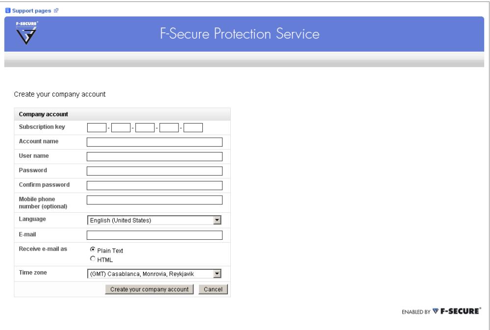 F-SECURE PSB E-MAIL AND SERVER SECURITY - Créer un compte - 3