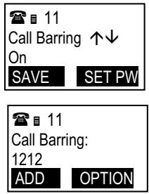 ENGENIUS DURAFON 1X - Call barring - 1