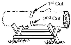 POULAN PRO PP3516 - BUCKING USING A LOG OR SUPPORT STAND - 4