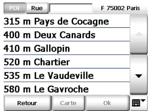 INVION GPS-7V1 - Choisir un POI - 1