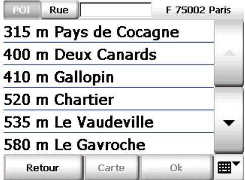 INVION GPS-7V1 - Choisir un POI - 1
