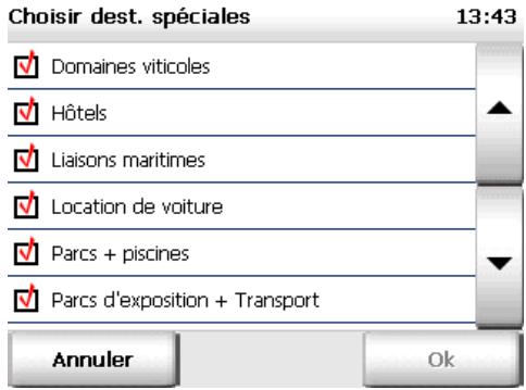 INVION GPS-7V1 - Choisir les destinations spéciales (catégories de POI) - 2