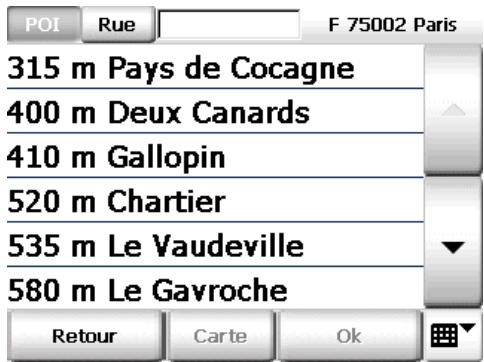 INVION GPS-7V1 - Choisir un POI - 1