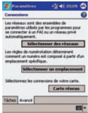 Paramètres 2019 Consezione Les niveaux sont des ensembles de paramètres utilisés par les programmes pour se connecter à un FAI ou un réseau privé automatiquement. Sélectionner des réseaux Les règles de numérotation déterminent comment un numéro est composé à partir d'un enplacement spécifique.. Sélectionner un emplacement Sélectionnez les connexiones de votre carte.. Carte réseau Tâches Avancé