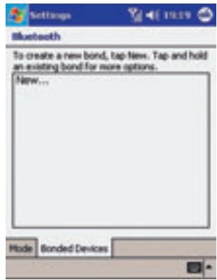 To create a new bond, tap-new. Tap and hold an existing bond for more options. New...