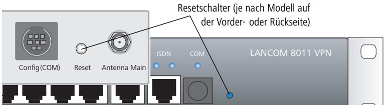 LANCOM 8011 VPN - Wie führt man einen Geräthereset durch? - 1