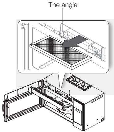 SAMSUNG ME21F707MJT/AC - REPLACING THE CHARCOAL FILTER - 1